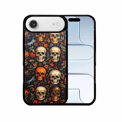 iPhone 17 Air Case — Skulls Halloween Orange Black Small Gothic, Custom Designed Case Cover