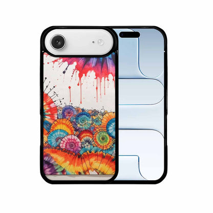 iPhone 17 Air Case — Tie Dye Swirls Black Red Tie, Customized Protective Case