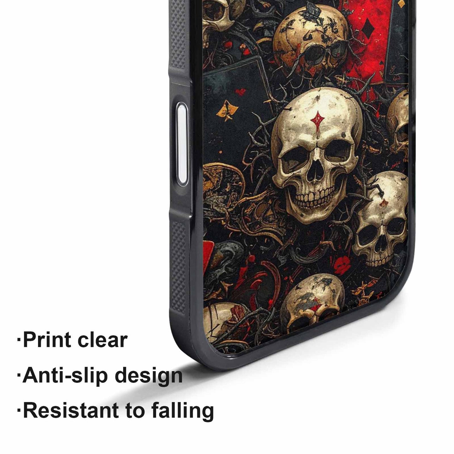 iPhone 17 Pro Max Case — Skull Dark Art Gothic Print Gothic, Personalized Phone Case