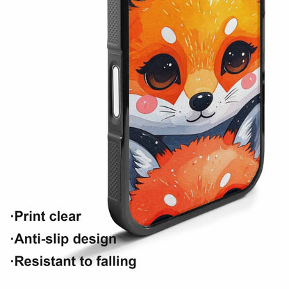 iPhone 17 Case — Watercolor Kawaii Fox Watercolor Abstract, Custom Art Phone Cover