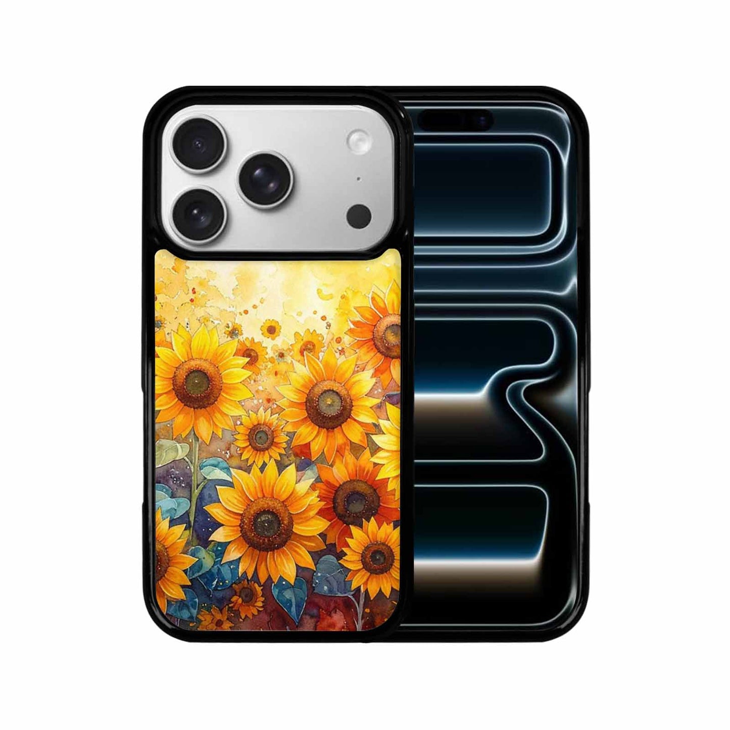 iPhone 17 Pro Case — Full Color Vibrant Sunflower Burst Floral, Custom Phone Case