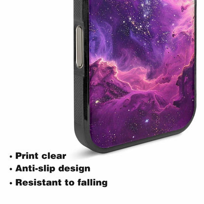 iPhone 16 Pro Max Case — Purple Color Tones Nebula Texture With, Customized Protective Case