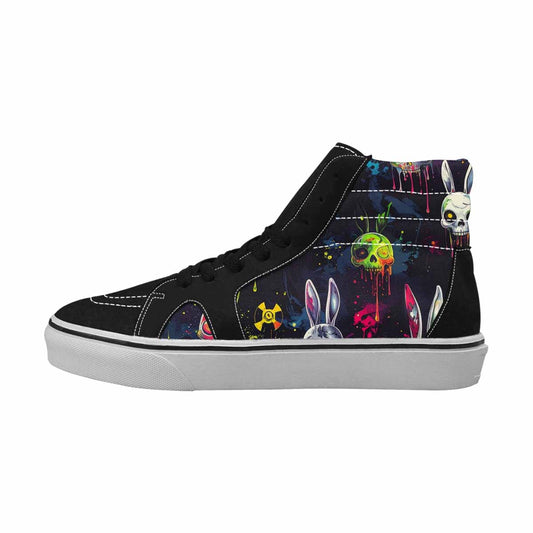 WOMEN'S Skulls High Top Canvas Wearable Art Y2K Custom Streetwear Shoes