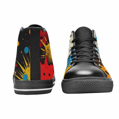 MEN'S Comic Book Halftone High Top Canvas Surreal Sneakers