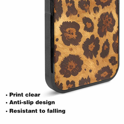 iPhone 15 Plus Case — Classic Leopard Print Warm Golden Tan, Custom Print Case Cover