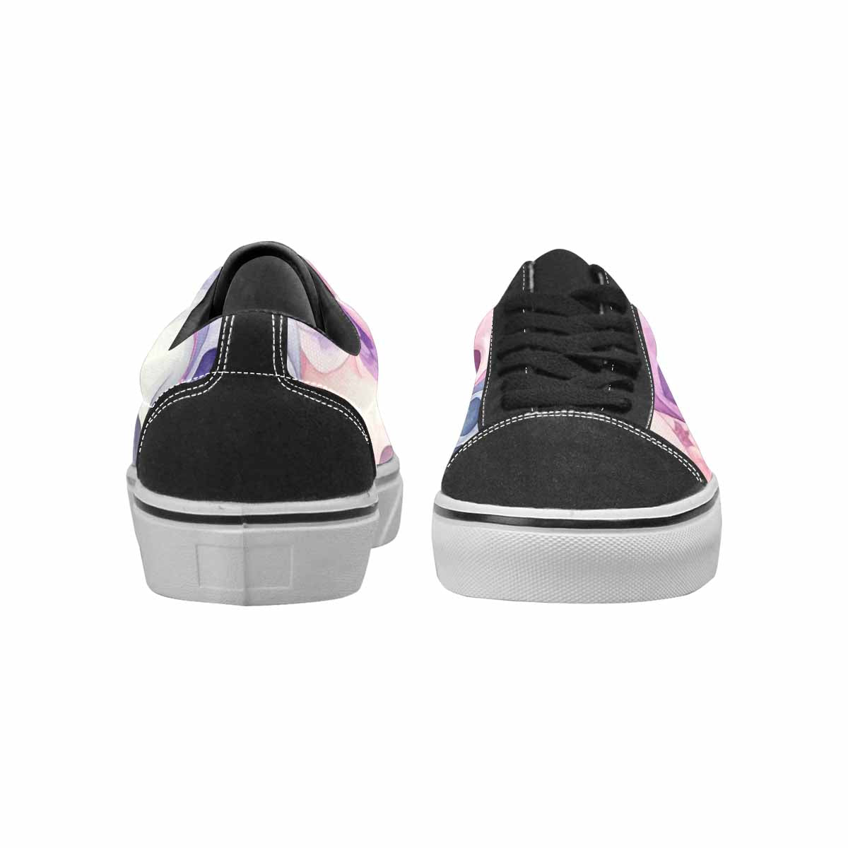 WOMEN'S Skulls - Pastel Canvas Lace-Up Grunge Shoes