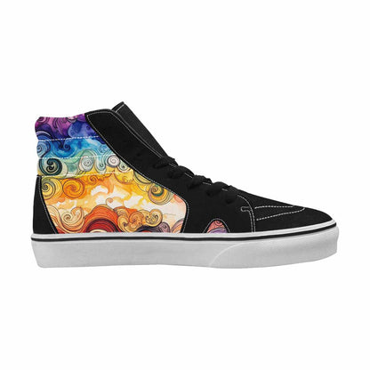 MEN'S Tie High Top Canvas Grunge Custom Shoes