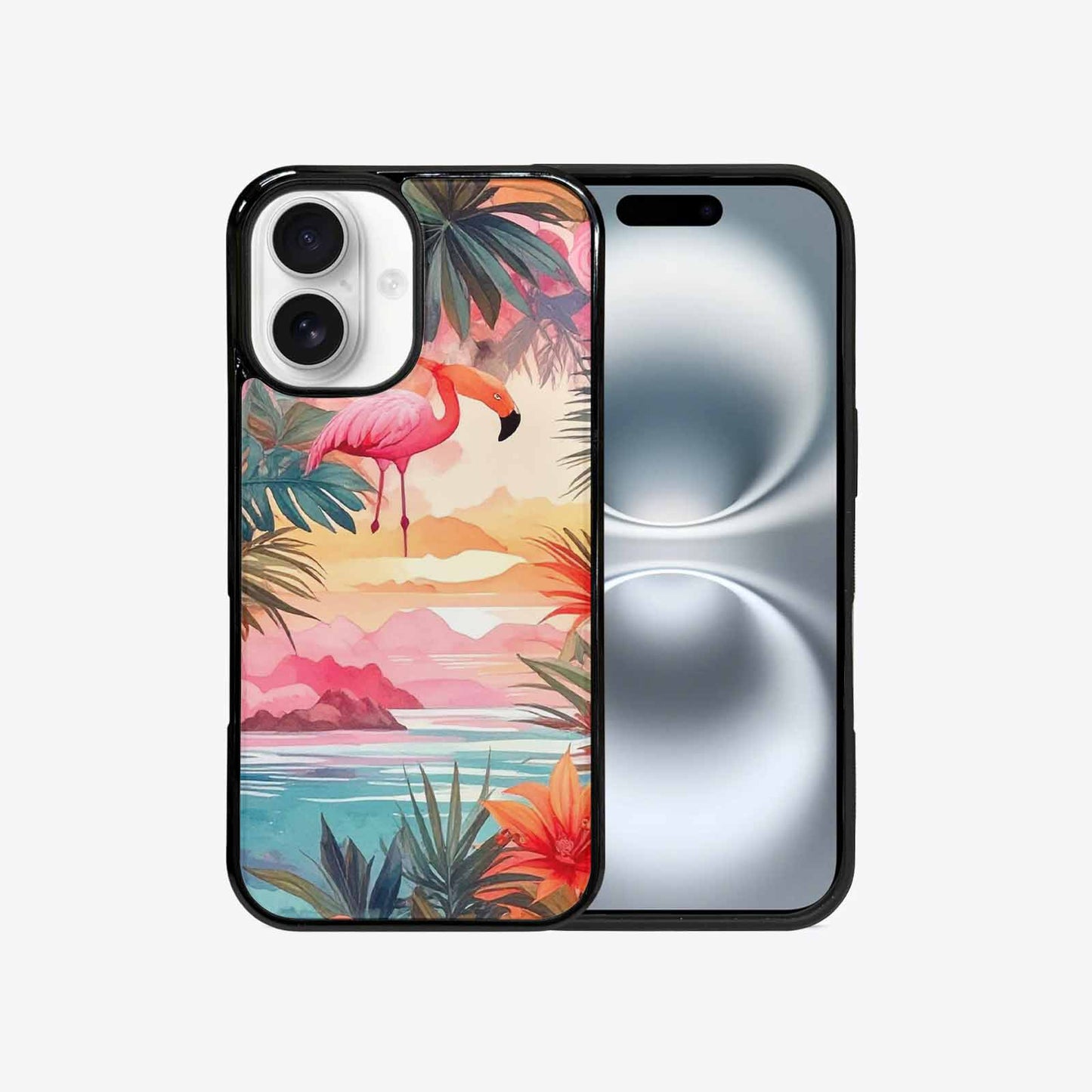 iPhone 16 Case — Flamingo Tropical Flamingo Tropical Pattern Hundreds, Unique Phone Case Design