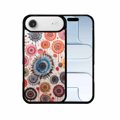 iPhone 17 Air Case — Tie Dye Swirls Black Red Tie, Custom Designed Case Cover