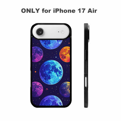 iPhone 17 Air Case — Neon Winter Moon Seamless Cartoon Cute, Custom Art Phone Cover