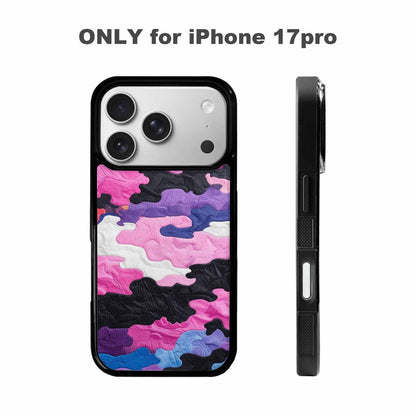 iPhone 17 Pro Case — Vivid Camo Genderfluid Pride Camo, Custom Print Case Cover