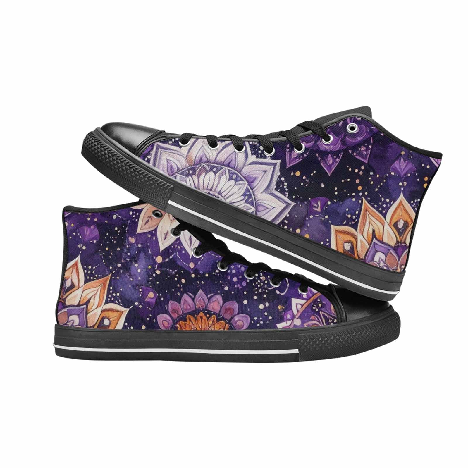 MEN'S Mandala High Top Canvas Vibrant Chaos Sneakers