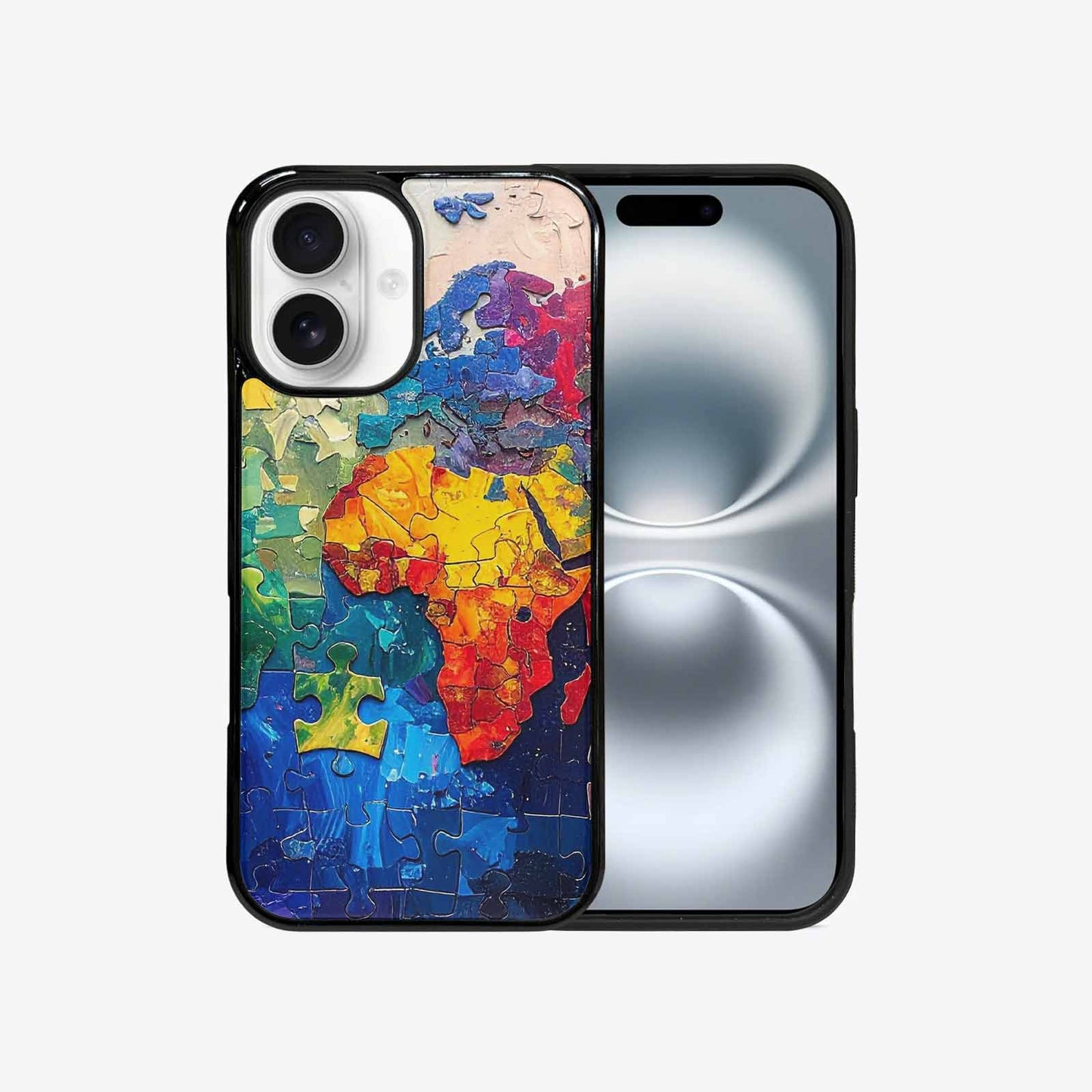 iPhone 16 Case — Autism Puzzle Pieces Puzzle Piece Pattern, Custom Art Phone Cover