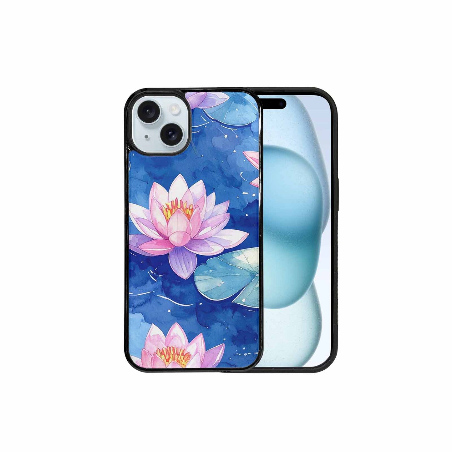 iPhone 15 Plus Case — Monet Water Lilies Painting Pattern, Customized Protective Case