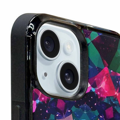 iPhone 15 Plus Case — Crystal Mandala Art Seamless Pattern Vibrant, Customized Protective Case