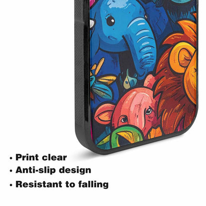 iPhone 15 Plus Case — Cartoon Animal Characters, Custom Phone Case