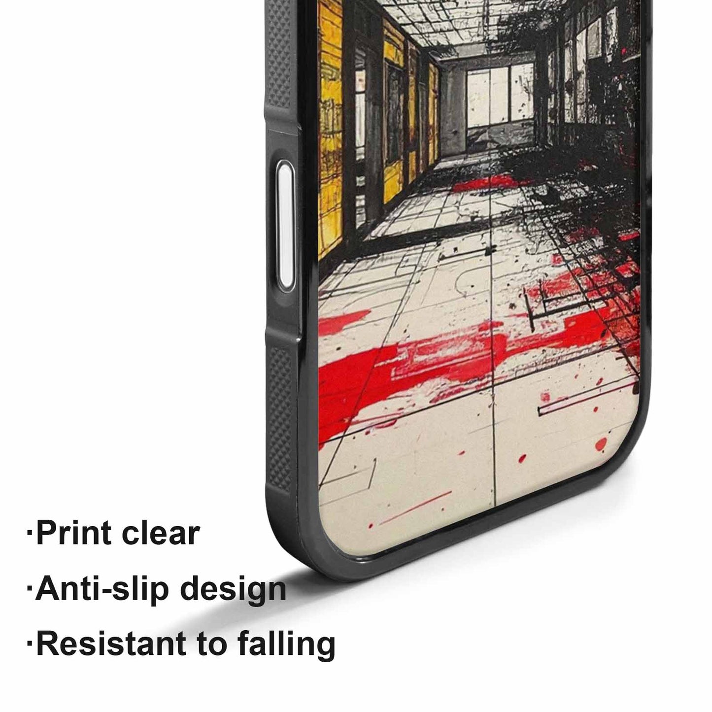 iPhone 17 Case — Black &amp; Red Ink Galaxy Space, Custom Printed Phone Case
