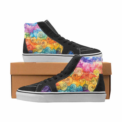 WOMEN'S Tie Dye High Top Canvas Made To Order Dreamcore Customized Sneakers