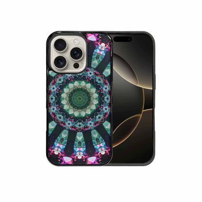 iPhone 16 Pro Case — Crystal Mandala Art Seamless Pattern Vibrant, Customized Protective Case