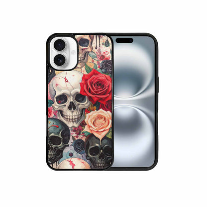 iPhone 16 Plus Case — Skulls And Roses Skulls And Roses, Custom Phone Case