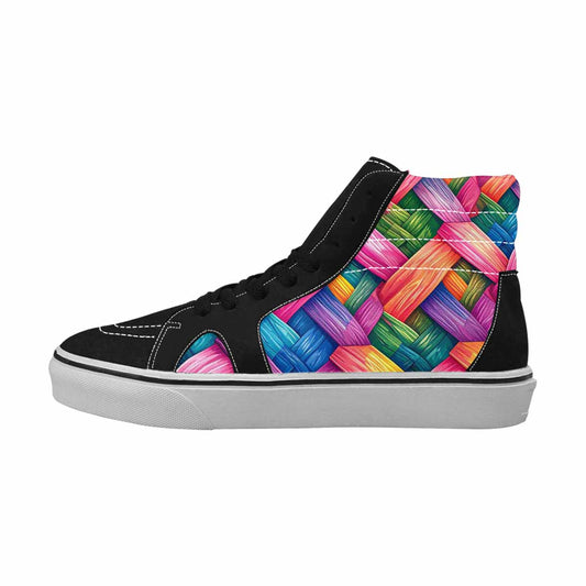 MEN'S Polysexual Flag Color High Top Canvas Neon Fantasy Shoes