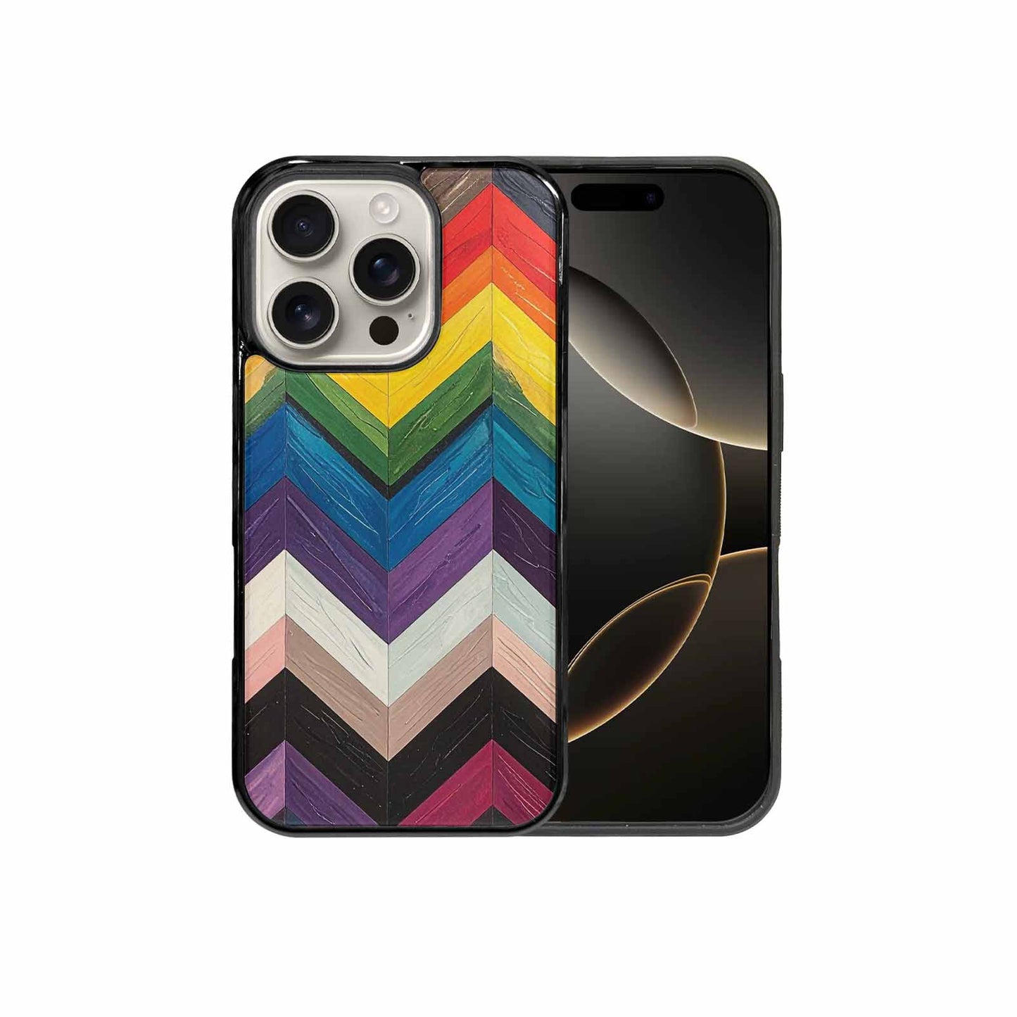 iPhone 16 Pro Case — Progress Pride Flag Color Theme Small, Original Design Phone Case