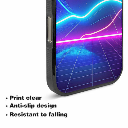 iPhone 16 Pro Max Case — 1980s Neon Cartoon Art Pattern, Custom Made Phone Cover