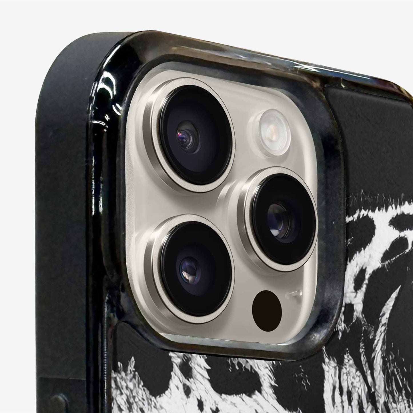 iPhone 16 Pro Max Case — Leopard Print Black And White Style, Custom Made Phone Cover