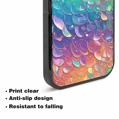 iPhone 15 Plus Case — Holographic Iridescent Shimmer Pattern Hundreds Of, Custom Printed Phone Case