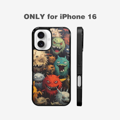 iPhone 16 Case — Monsters Camomonsters Pattern Qch, Custom Printed Phone Case