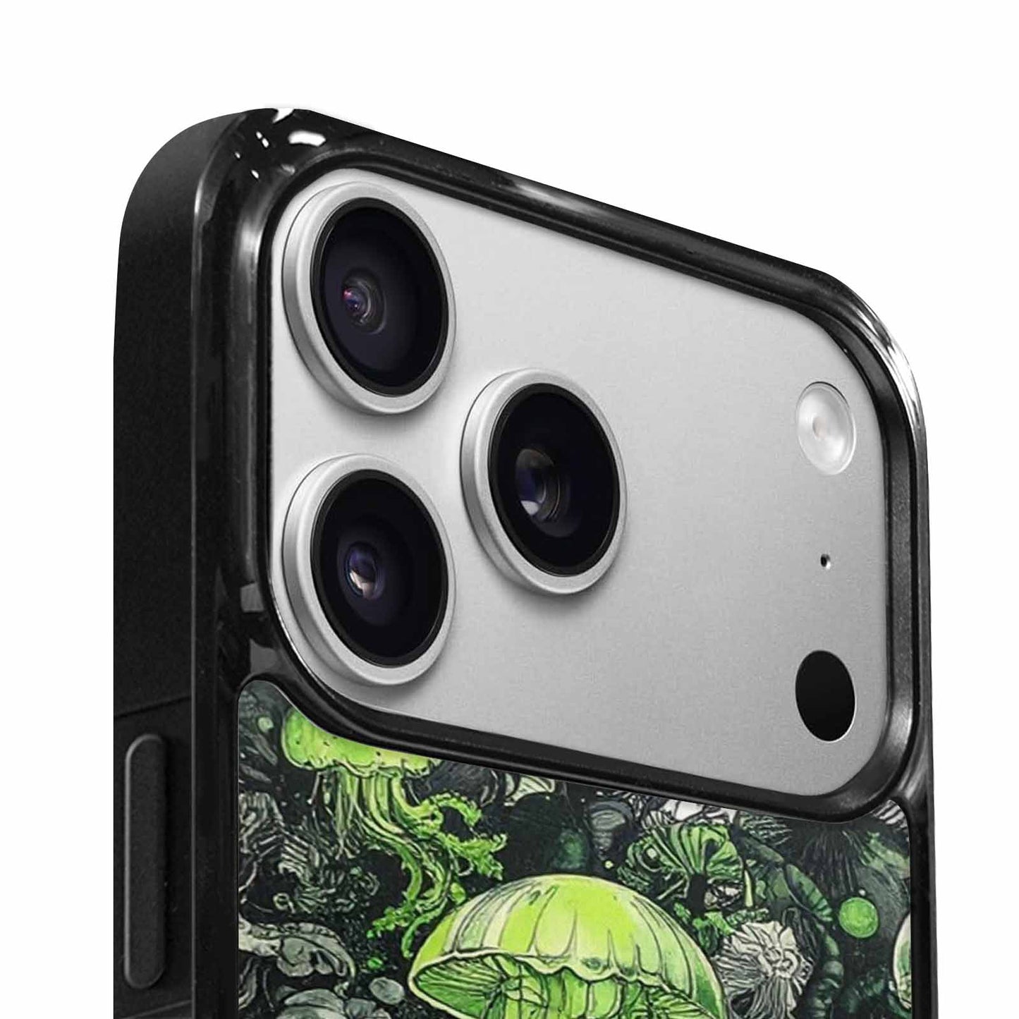 iPhone 17 Pro Case — Sea Creature Burst Black Green Original, Personalized Phone Case