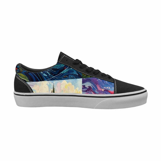 WOMEN'S Van Gogh-Style Swirl Canvas Lace-Up Vivid Custom Shoes