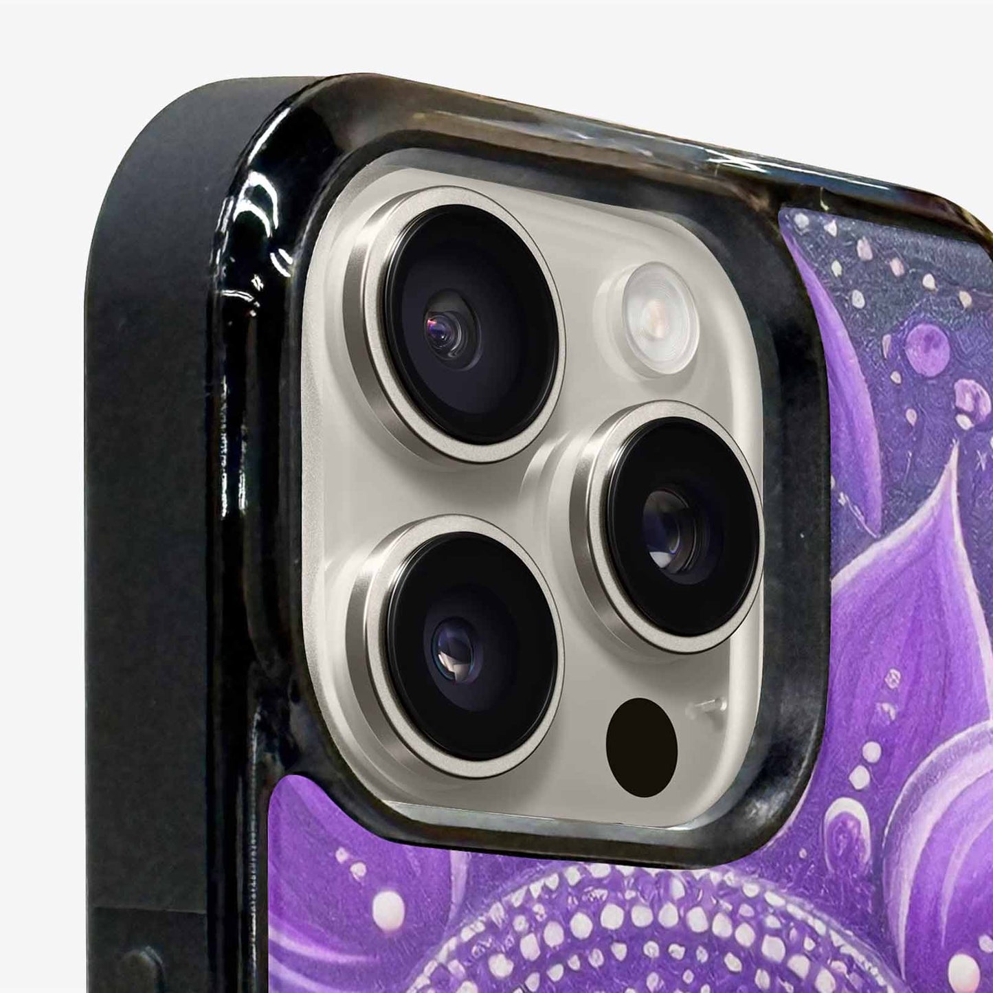 iPhone 16 Pro Case — Purple Mandala Bohemian Print Edge To, Unique Phone Case Design