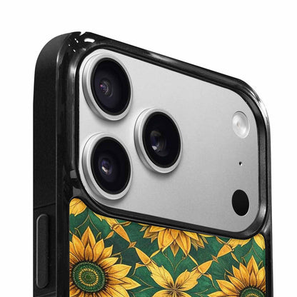 iPhone 17 Pro Max Case — Sunflower Mandala Kaleidoscope Floral, Custom Printed Phone Case