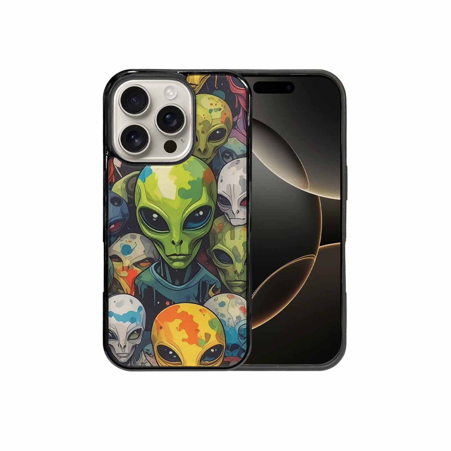 iPhone 16 Pro Case — Aliens Camo Aliens Pattern Hundreds Of, Personalized Phone Case