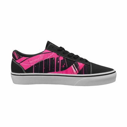WOMEN'S Zebra Stripe Burst Lace-Up Canvas Kaleidoscope Sneakers