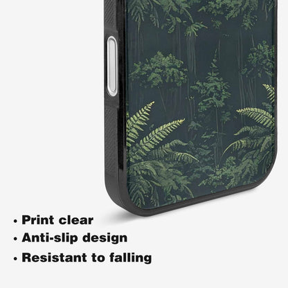 iPhone 16 Case — Seamless Pattern Ancient Redwood Forest Giant, Custom Art Phone Cover