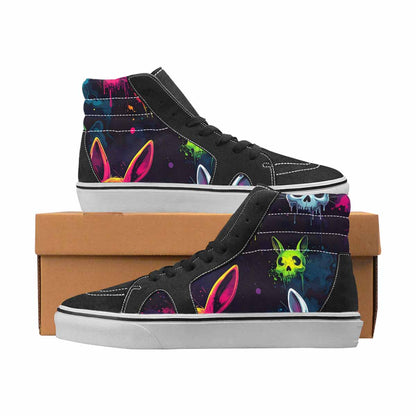 WOMEN'S Skulls High Top Canvas Wearable Art Y2K Original Art Sneakers