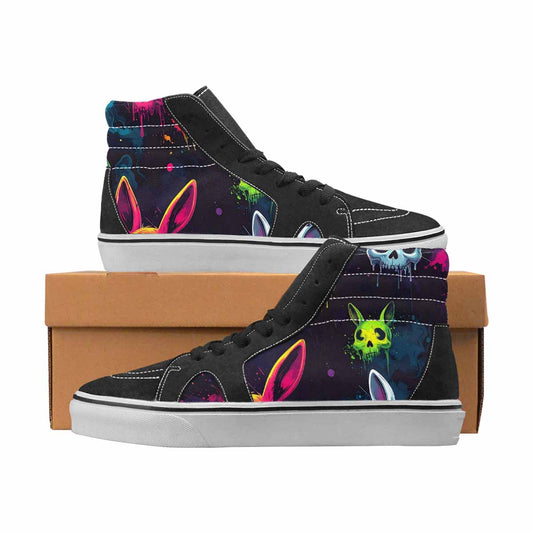 WOMEN'S Skulls High Top Canvas Wearable Art Y2K Original Art Sneakers