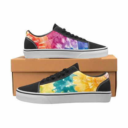 WOMEN'S Tie Dye Swirl Canvas Lace-Up Wallpaper Art Custom Sneakers
