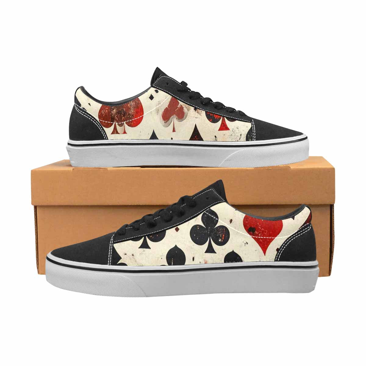 WOMEN'S Playing Card Suit Canvas Lace-Up Aesthetic Shoes