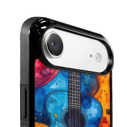 iPhone 17 Air Case — Watercolor Smiley Face Guitar Watercolor Abstract, Original Design Phone Case