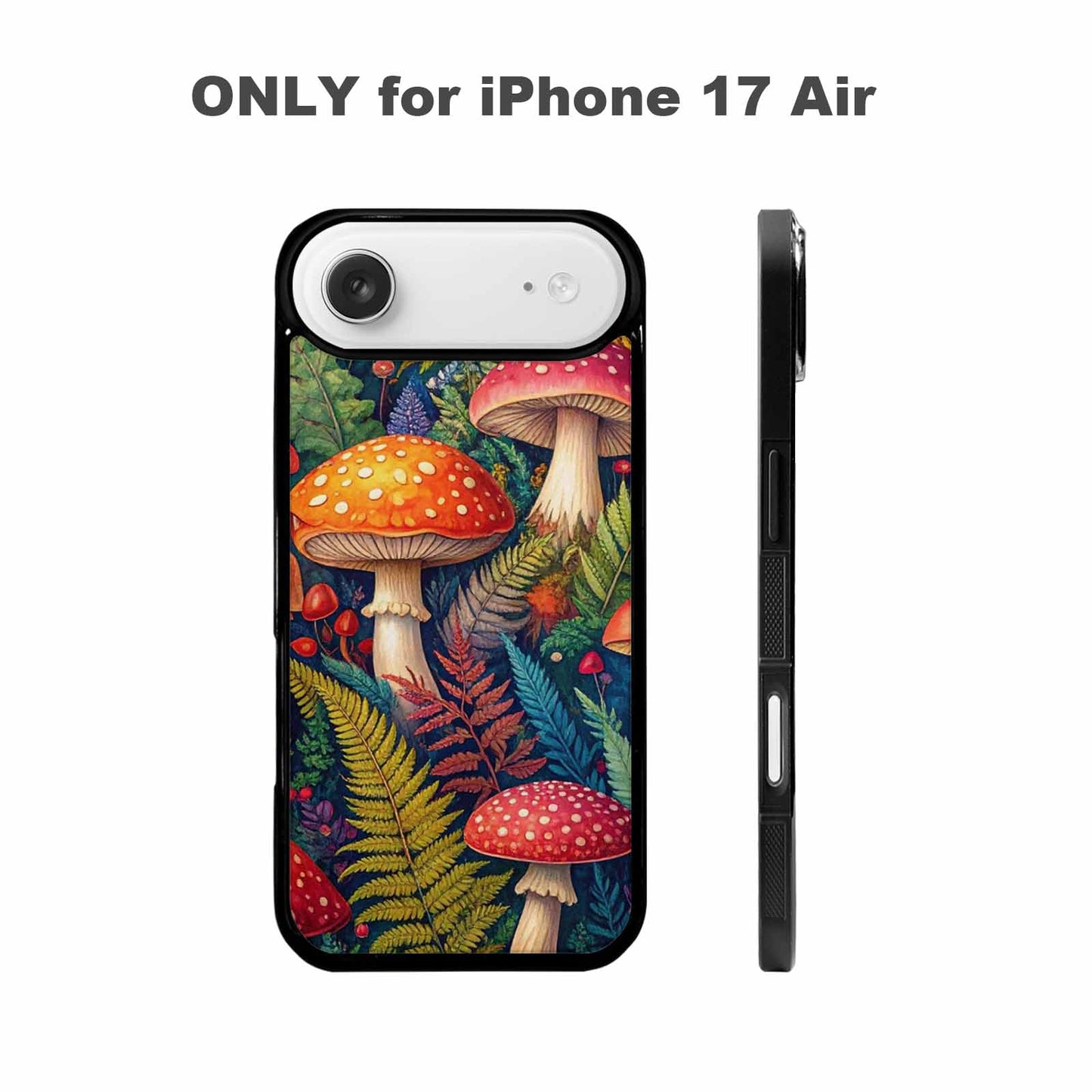 iPhone 17 Air Case — Mushrooms Botanicalmushrooms P H7s Floral, Custom Print Case Cover