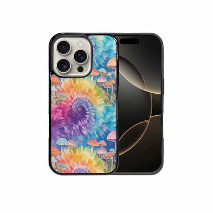 iPhone 16 Pro Case — Mushrooms Tie Dyemushrooms Pat 9i2, Custom Print Case Cover