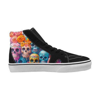 MEN'S Sugar Skulls Melting Sugar High Top Canvas Grunge Shoes