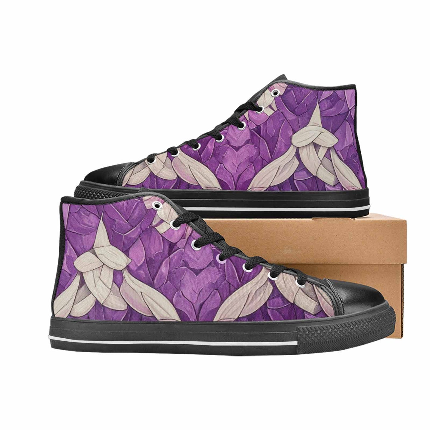 MEN'S Genderqueer Flag Color High Top Canvas Vibrant Chaos Custom Sneakers