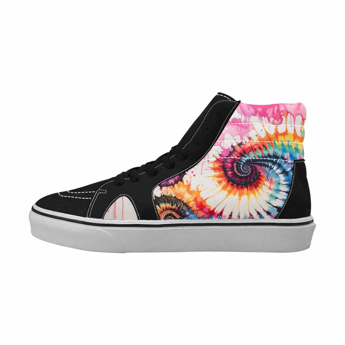MEN'S Tie High Top Canvas Surreal Custom Shoes