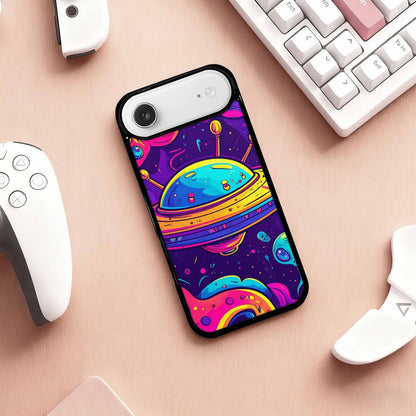 iPhone 17 Air Case — Alien Ufo Cartoon Art Pattern Alien, Customized Protective Case