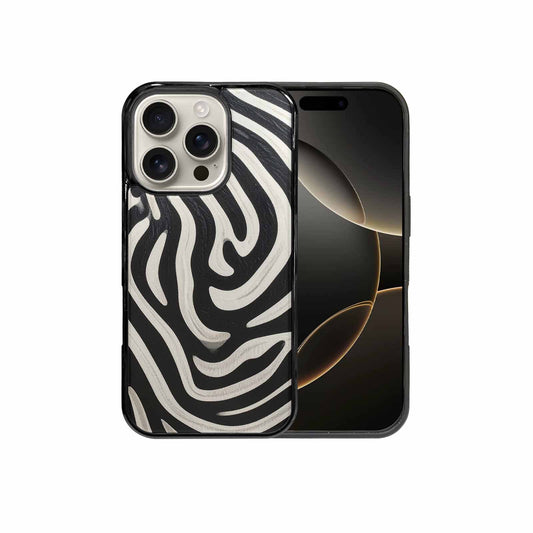 iPhone 16 Pro Case — Modern Zebra Stripe Solid, Original Design Phone Case