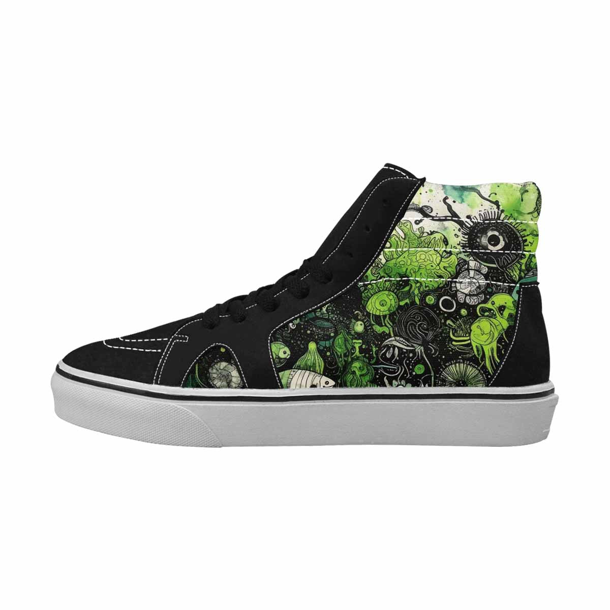 MEN'S Sea Creature Burst High Top Canvas Melting Art Custom Sneakers